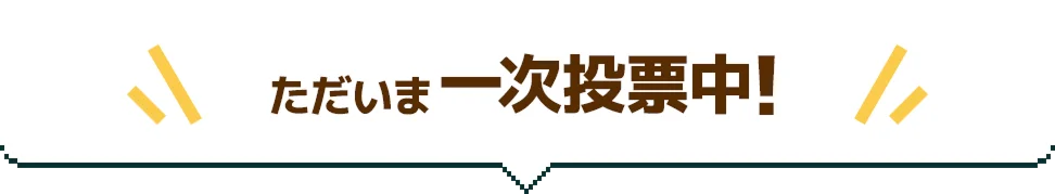 ただいま一次投票期間中！